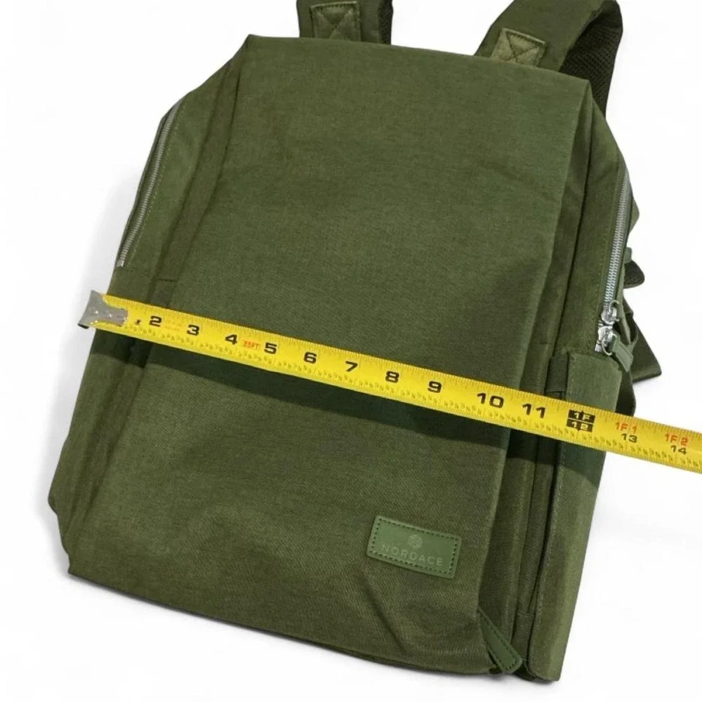 Nordace Siena Smart Backpack Unisex‎ OS Olive Green Excellent USB Laptop Travel